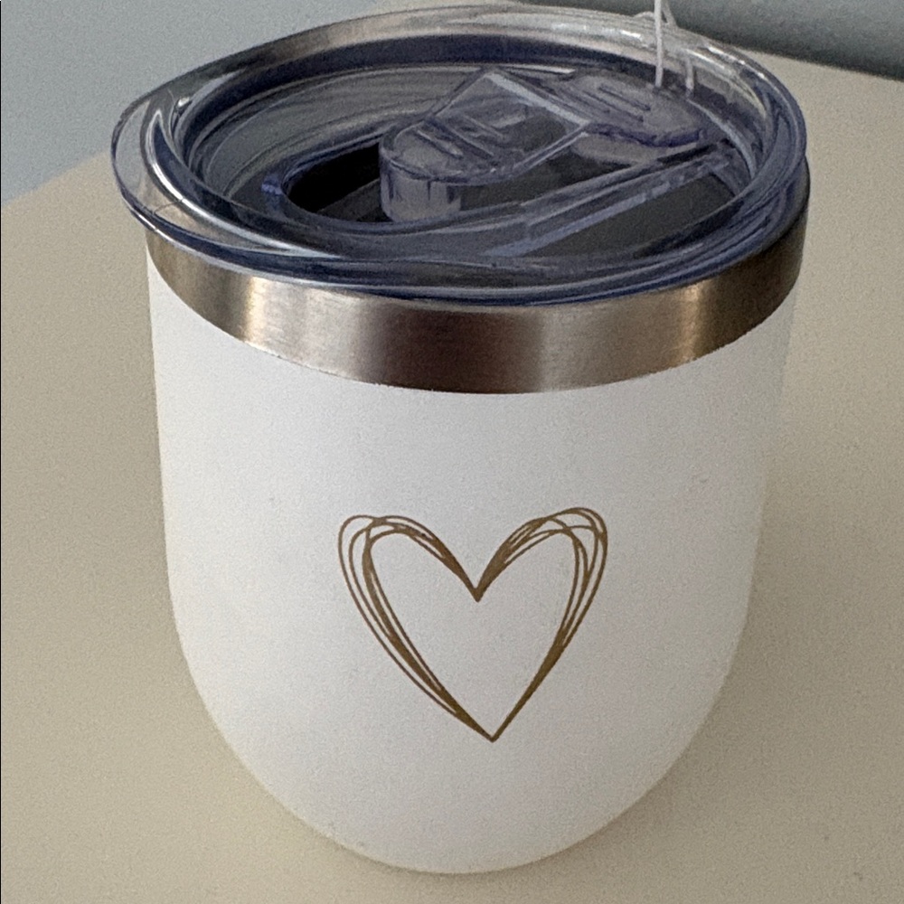 NWT Paperproducts Design (PPD) Heart Double-Walled Stainless Steel Thermo Mug